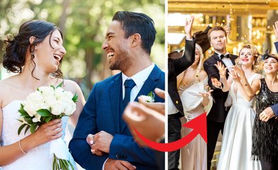 Bild till artikeln Bröllop med familj och fest med vänner? Brudparen berättar 